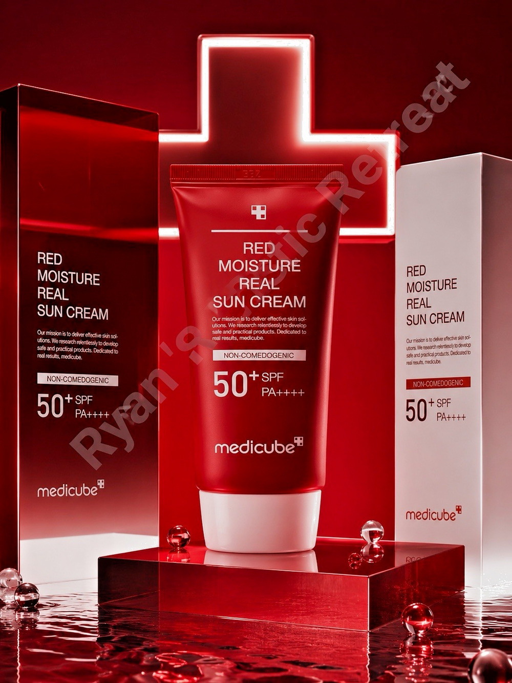 medicube - Red Moisture Real Sun Cream SPF 50 - 1.69 fl oz/ 50 mL - Exp. 02/2028